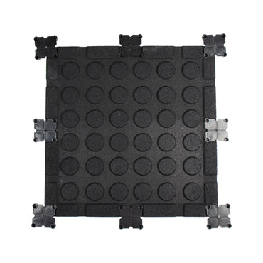 Black 500mm x 500m 20mm Interlocking Flooring Tiles - BlackBear Fitness