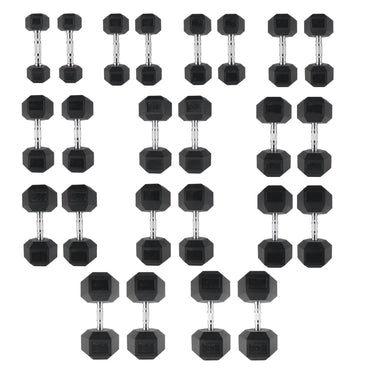 2.5kg - 30kg Hex Dumbbell Package (12 Pairs) - BlackBear Fitness