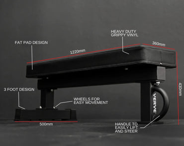 Commercial Flat Bench - BlackBear Fitness