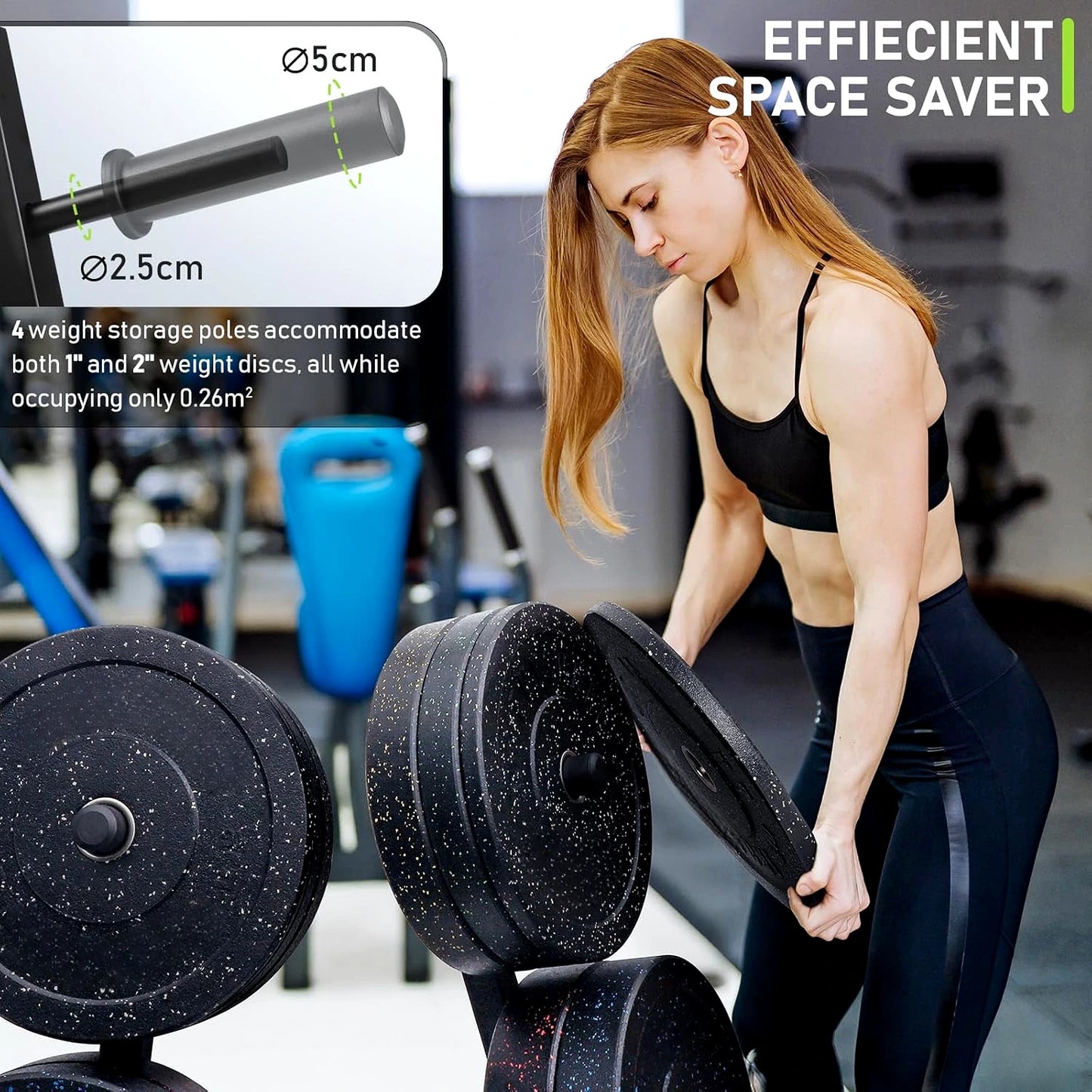 Front Facing Weight/Bar Storage Stand - BlackBear Fitness