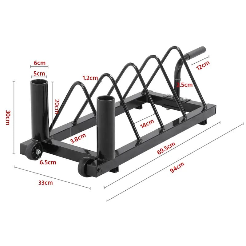 Weight Plate & Barbell Toaster Rack - Compact