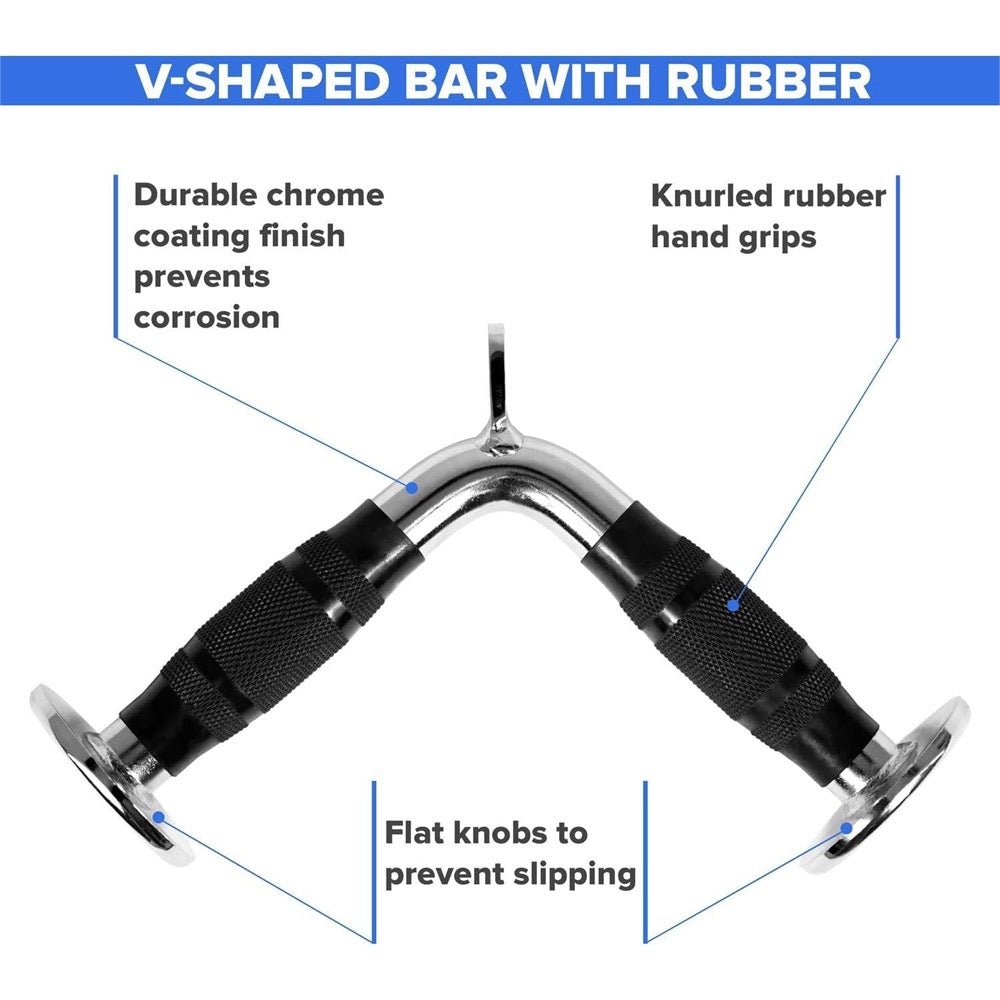 Tricep V Bar - Cable Attachment - BlackBear Fitness