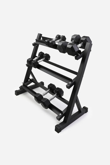 1m 3 Tier Dumbbell Storage Rack - BlackBear Fitness