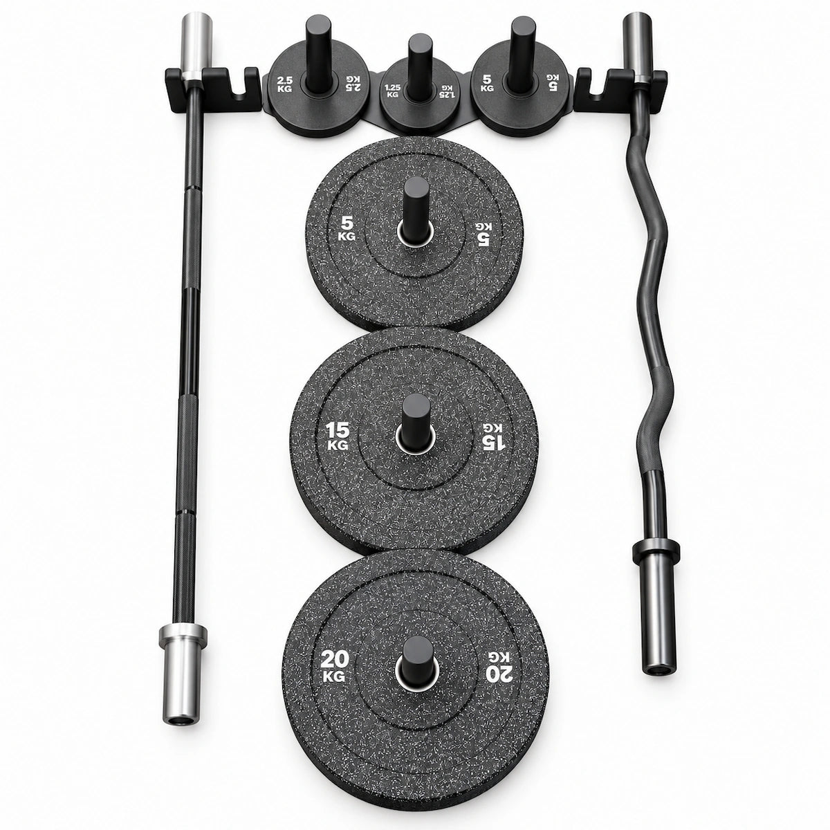 Weight Plate & Barbell Wall Storage - BlackBear Fitness