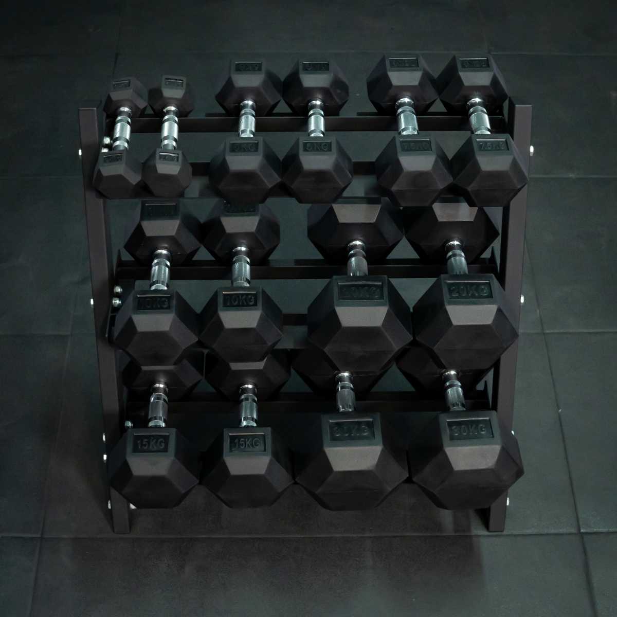 2.5kg - 30kg Hex Dumbbell Package (7 Pairs) - BlackBear Fitness