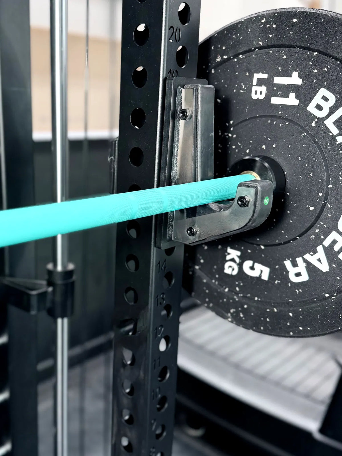 7ft 20kg Teal & Black Olympic Barbell - BlackBear Fitness
