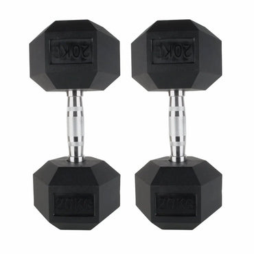 2.5kg-20kg Hex Dumbbell Package + Stand (5 Pairs) - BlackBear Fitness