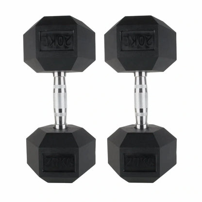 2.5kg-20kg Hex Dumbbell Package + Stand (5 Pairs) - BlackBear Fitness