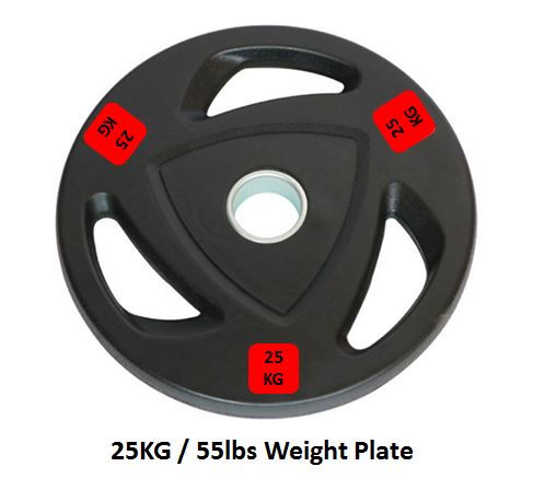 Rubber Tri Grip Weight Plates