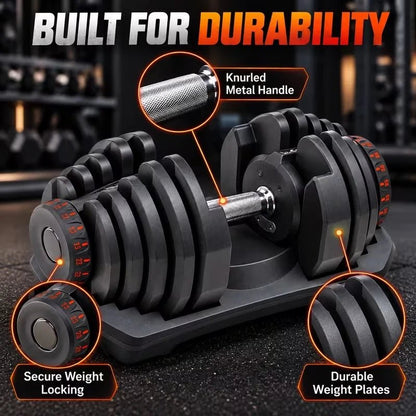 40kg Adjustable Dumbbells (15 sets in 1) - BlackBear Fitness