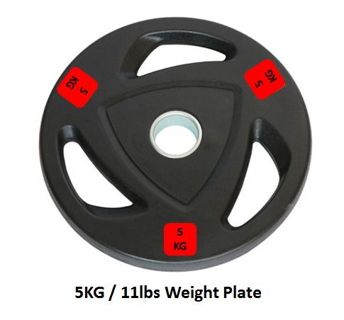 Rubber Tri Grip Weight Plates