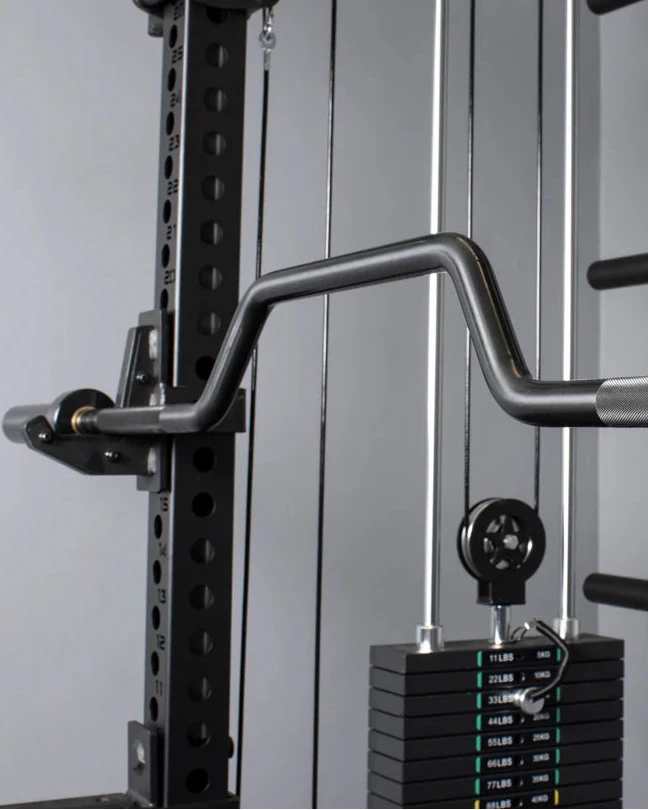BlackBear 7ft 20kg Cambered Barbell — full length view