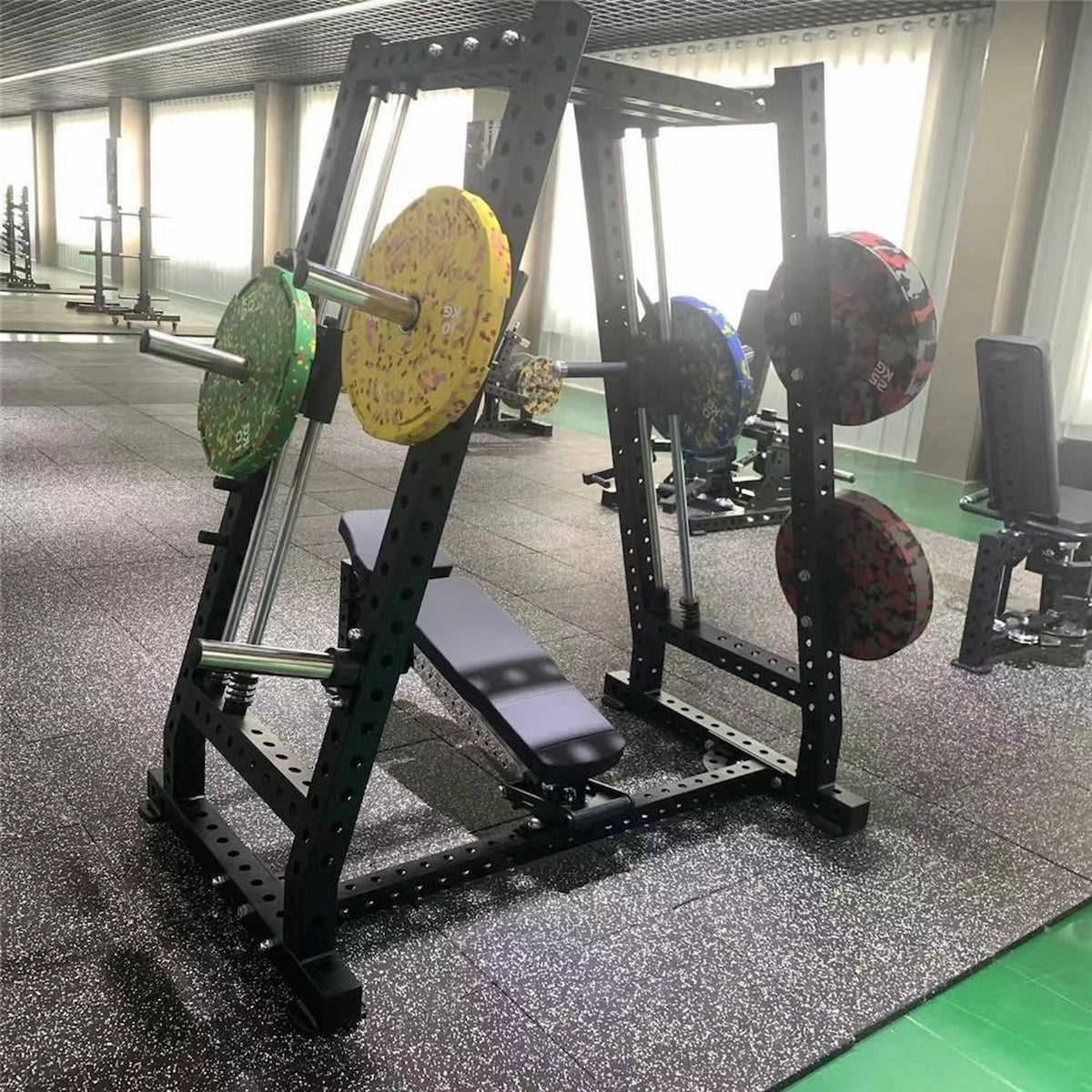 Dual Chest & Shoulder Smith Press Machine - Plate Loaded