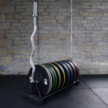 Horizontal Plate Rack & Barbell Stand - BlackBear Fitness