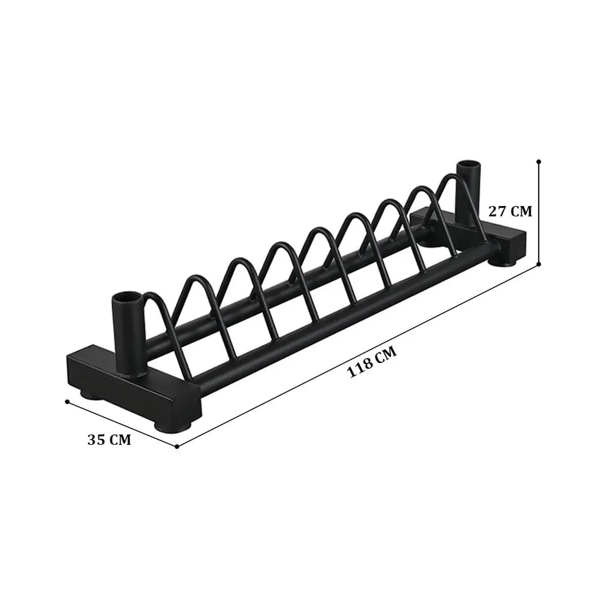 Horizontal Plate Rack & Barbell Stand - BlackBear Fitness