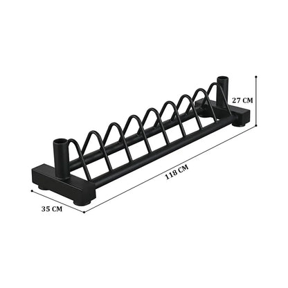Horizontal Plate Rack & Barbell Stand - BlackBear Fitness