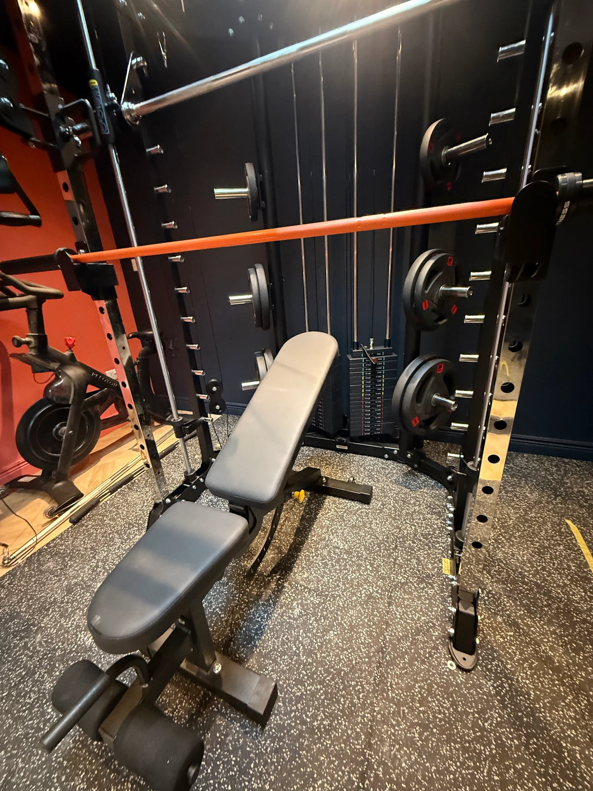 6ft 15kg Orange & Black Olympic Barbell