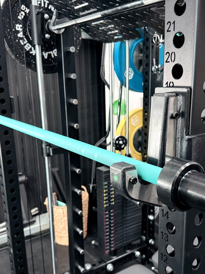 7ft 20kg Teal & Black Olympic Barbell