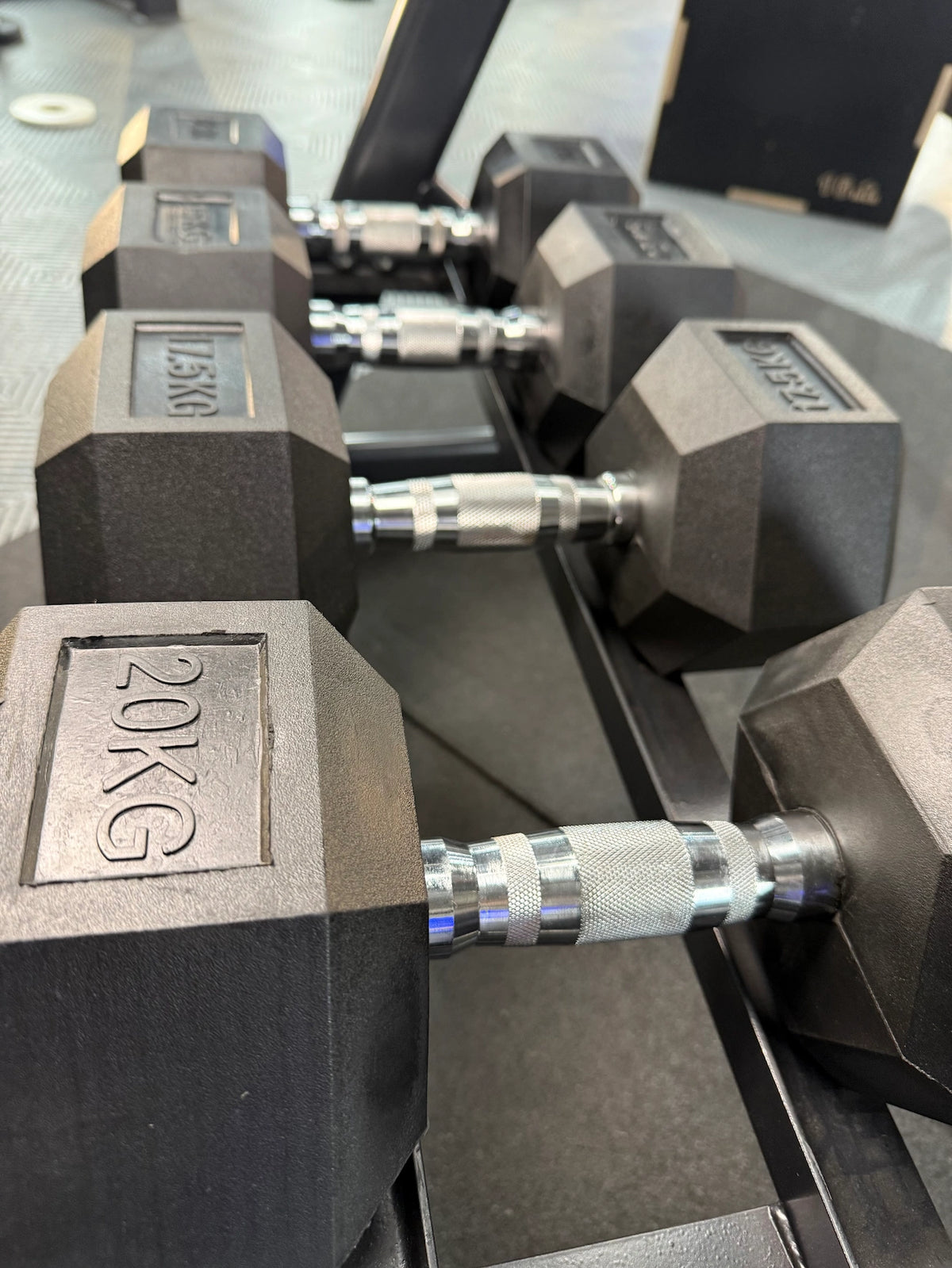 2kg-10kg Hex Dumbbell Package + Stand (5 Pairs)