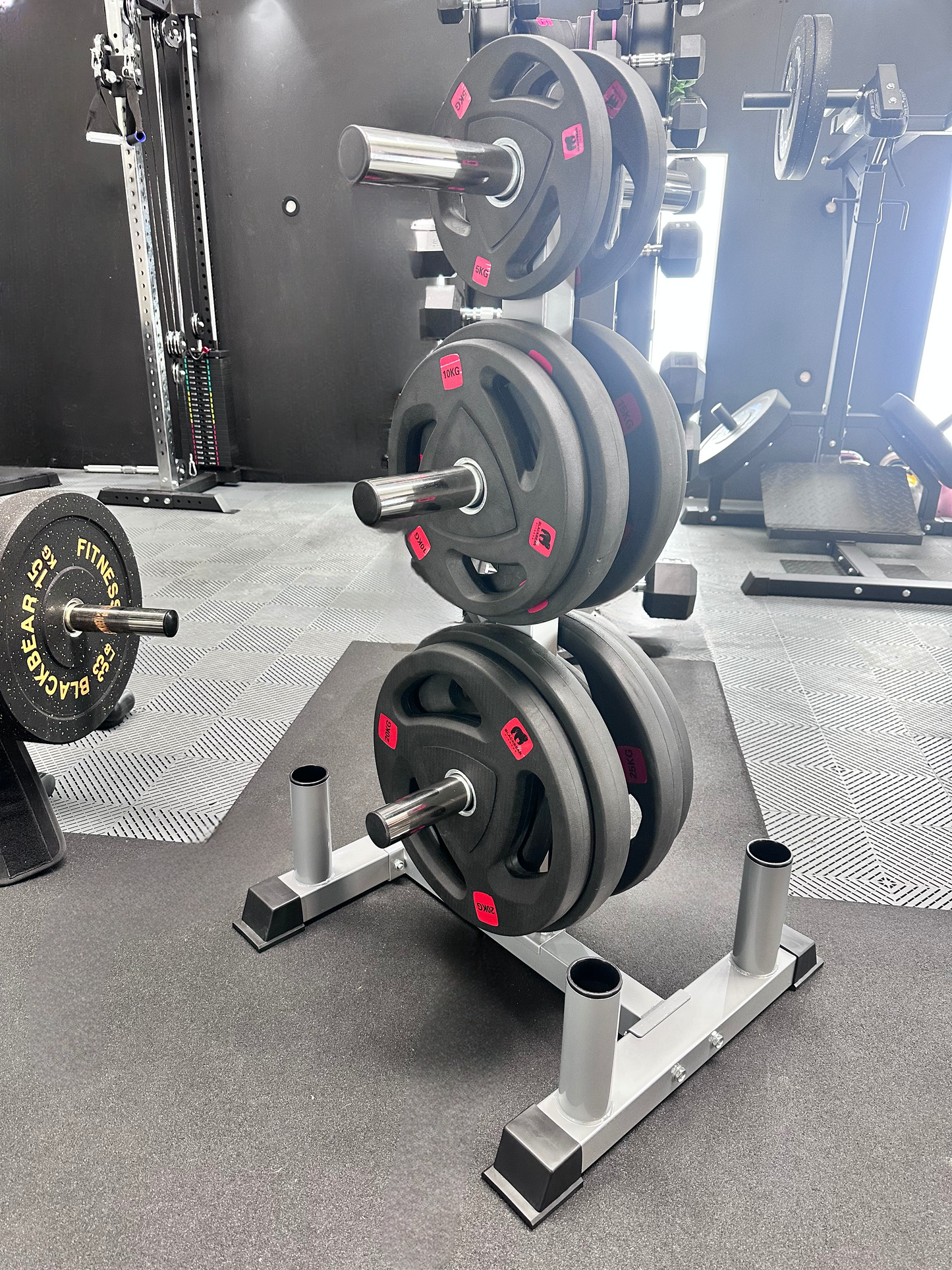 150kg Tri Grip Set and Weight Tree