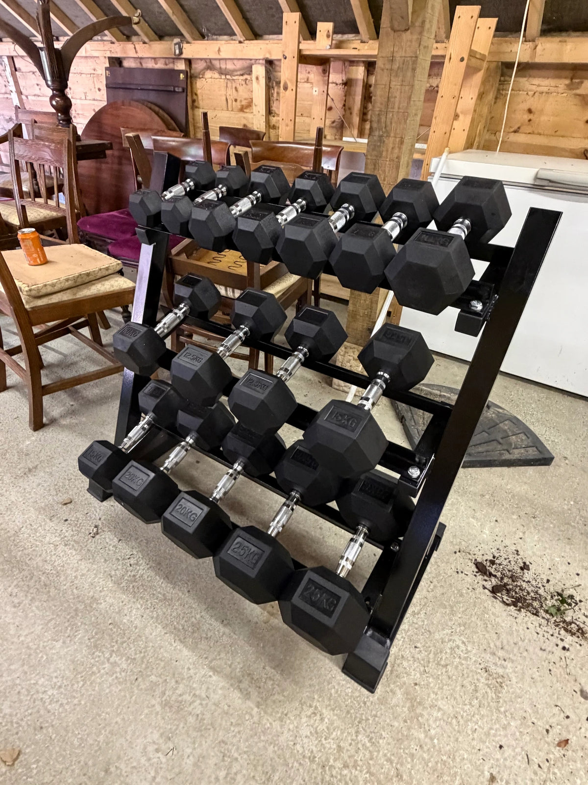 1m 3 Tier Dumbbell Storage Rack
