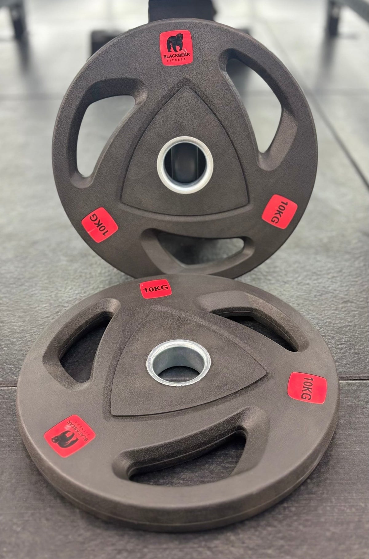 Rubber Tri Grip Weight Plates - BlackBear Fitness