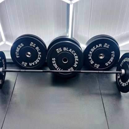 7ft 20kg Bar and 100kg Bumper Plate Package 1 - BlackBear Fitness