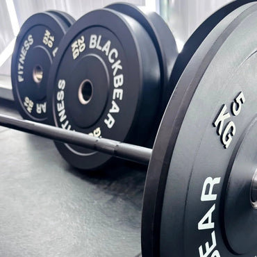 7ft 20kg Bar and 100kg Bumper Plate Package 1 - BlackBear Fitness