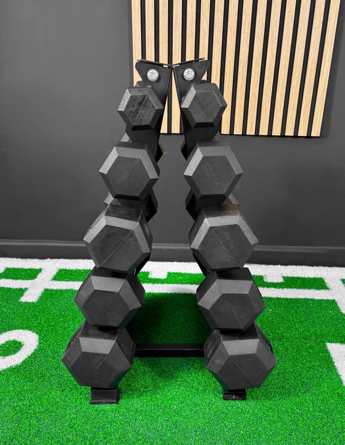 2.5kg-12.5kg Hex Dumbbell Package + Stand (5 Pairs)