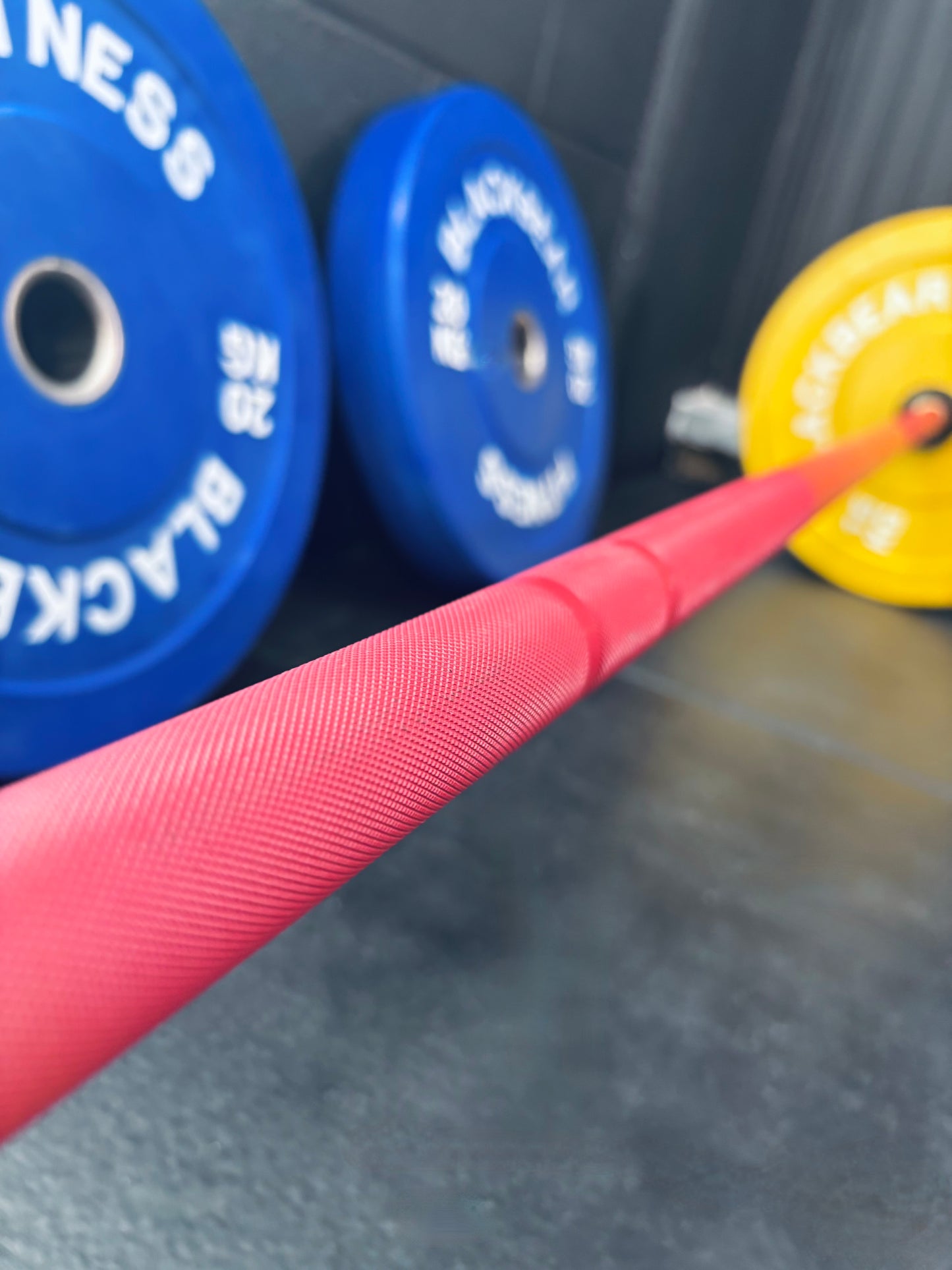 7ft 20kg Bar and 100kg Coloured Bumper Plate Package #3