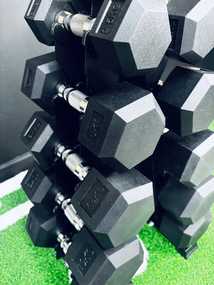 2.5kg - 12.5kg Hex Dumbbell Package (5 Pairs) - BlackBear Fitness