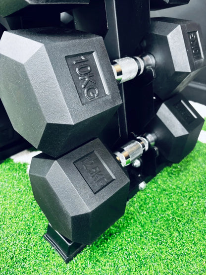 2.5kg - 12.5kg Hex Dumbbell Package (5 Pairs) - BlackBear Fitness