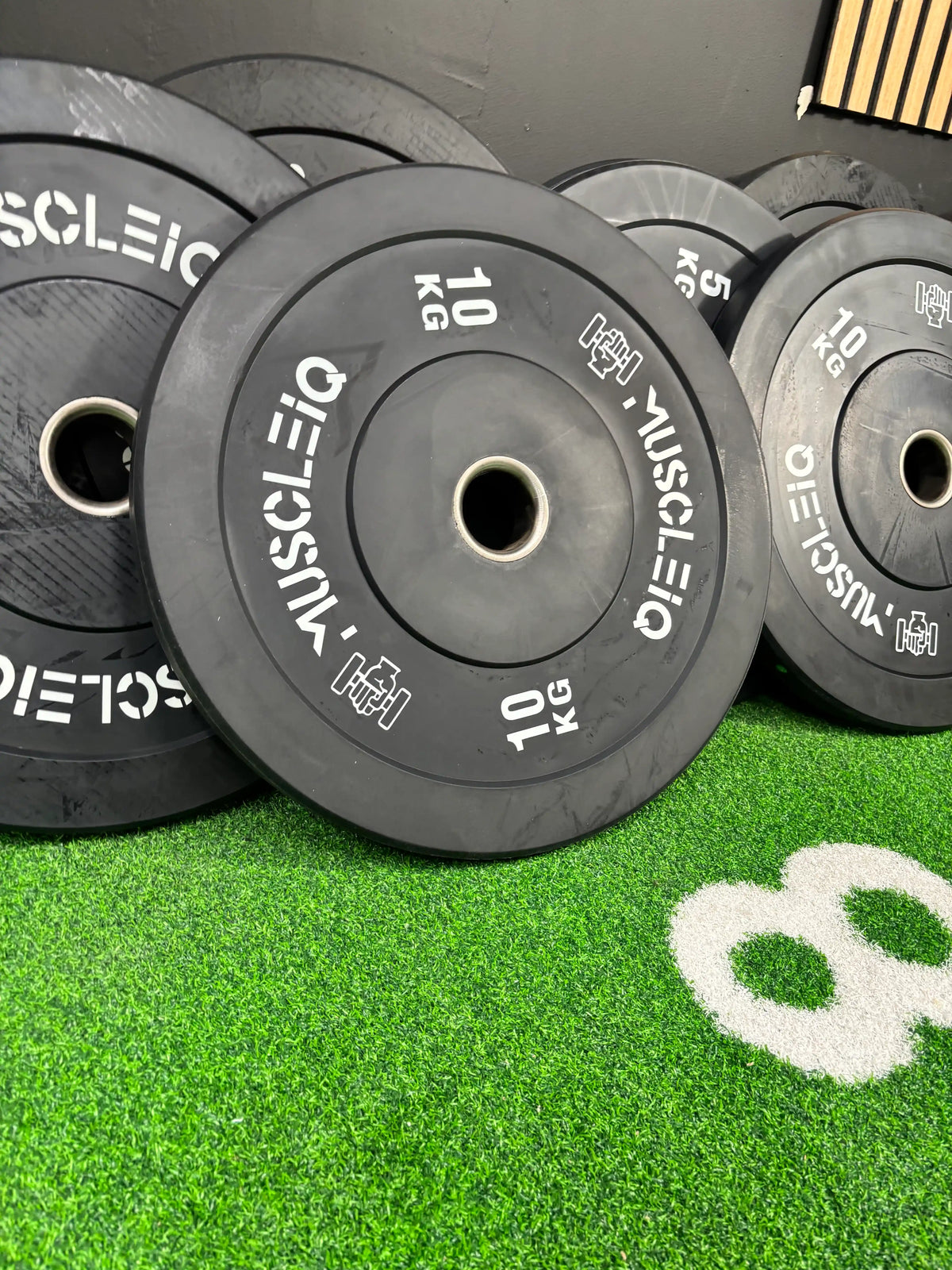 100kg Olympic Bumper Plate Set | Black Rubber