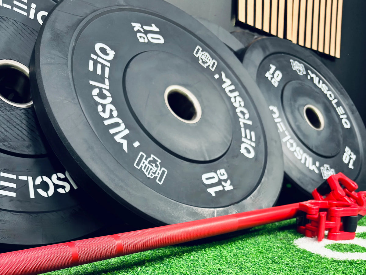 100kg Olympic Bumper Plate Set | Black Rubber