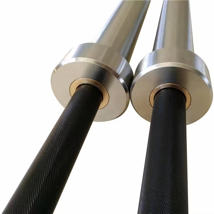 7ft Black & Chrome Olympic Barbell