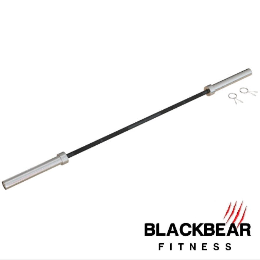 7ft Shorty Black & Chrome Olympic Barbell