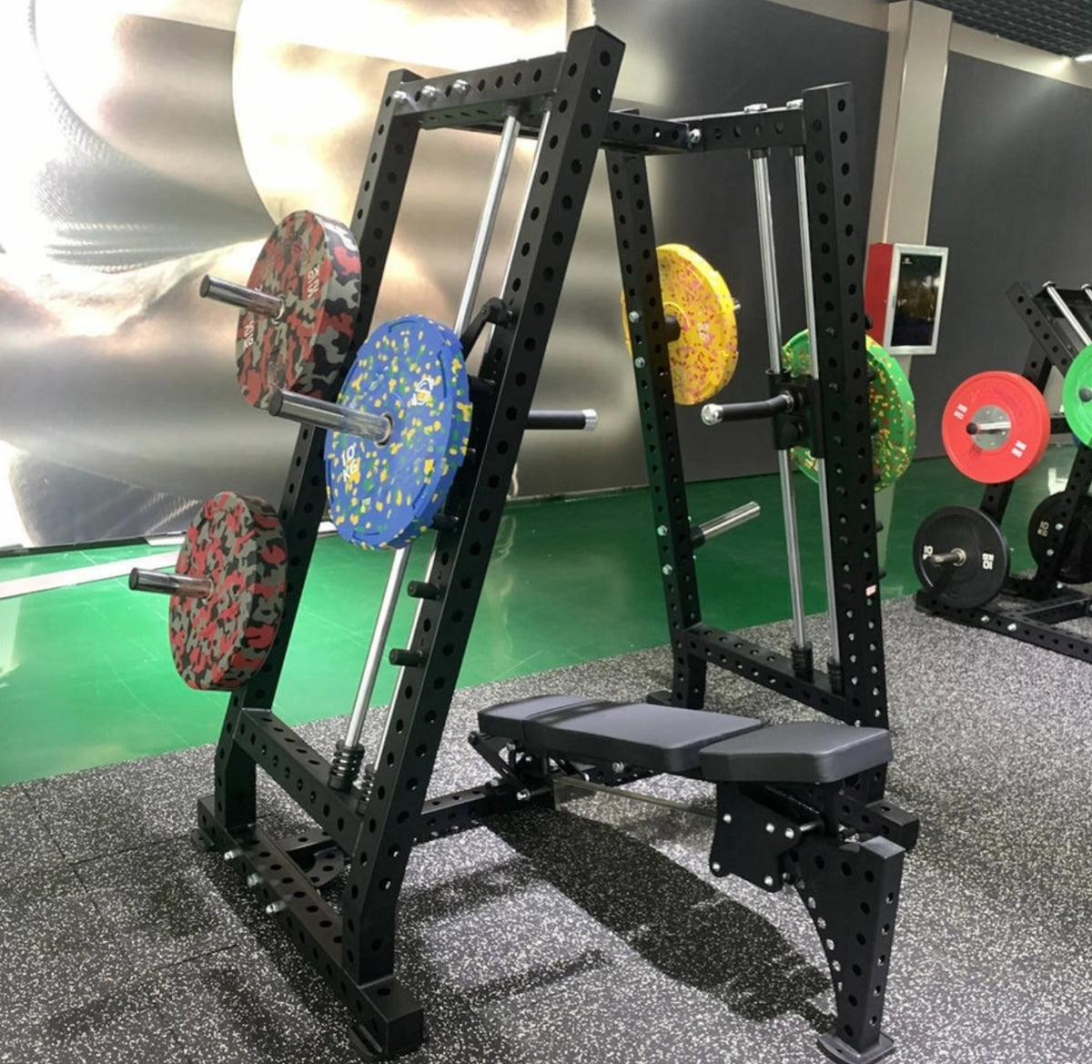 Dual Chest & Shoulder Smith Press Machine - Plate Loaded