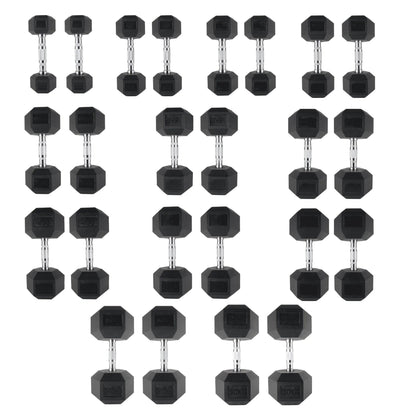 2.5kg-30kg Hex Dumbbell Package (12 Pairs)
