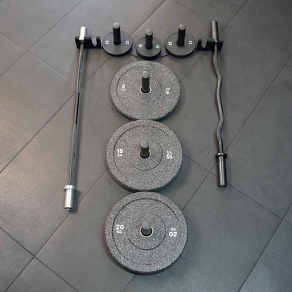 Weight Plate & Barbell Wall Storage