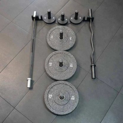 Weight Plate & Barbell Wall Storage - BlackBear Fitness