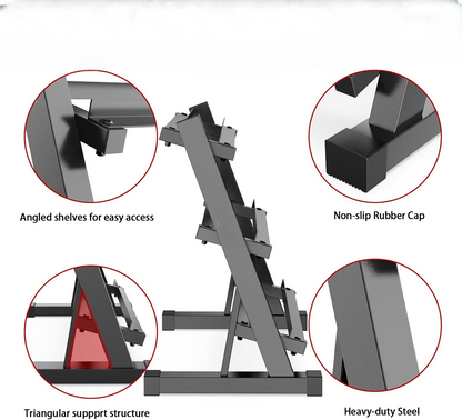 1m 3 Tier Dumbbell Storage Rack