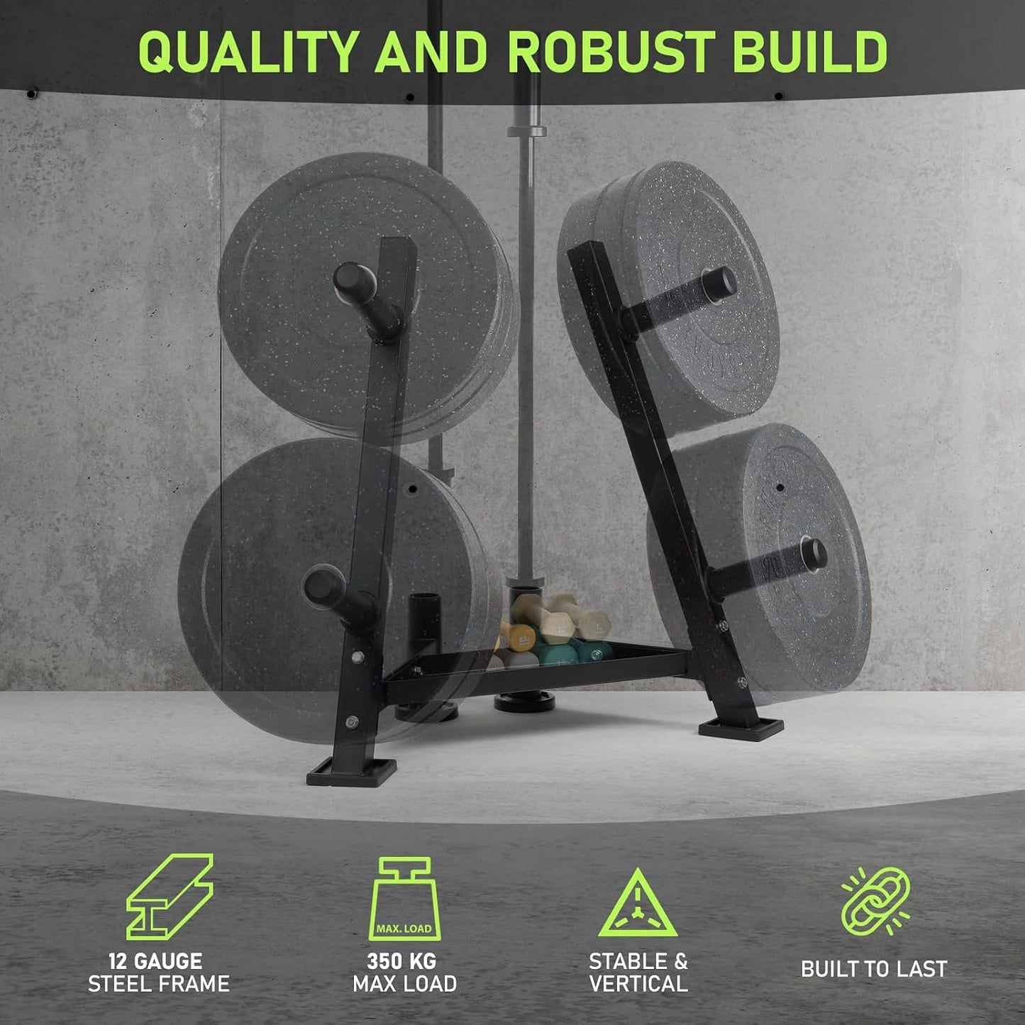 Front Facing Weight/Bar Storage Stand - BlackBear Fitness