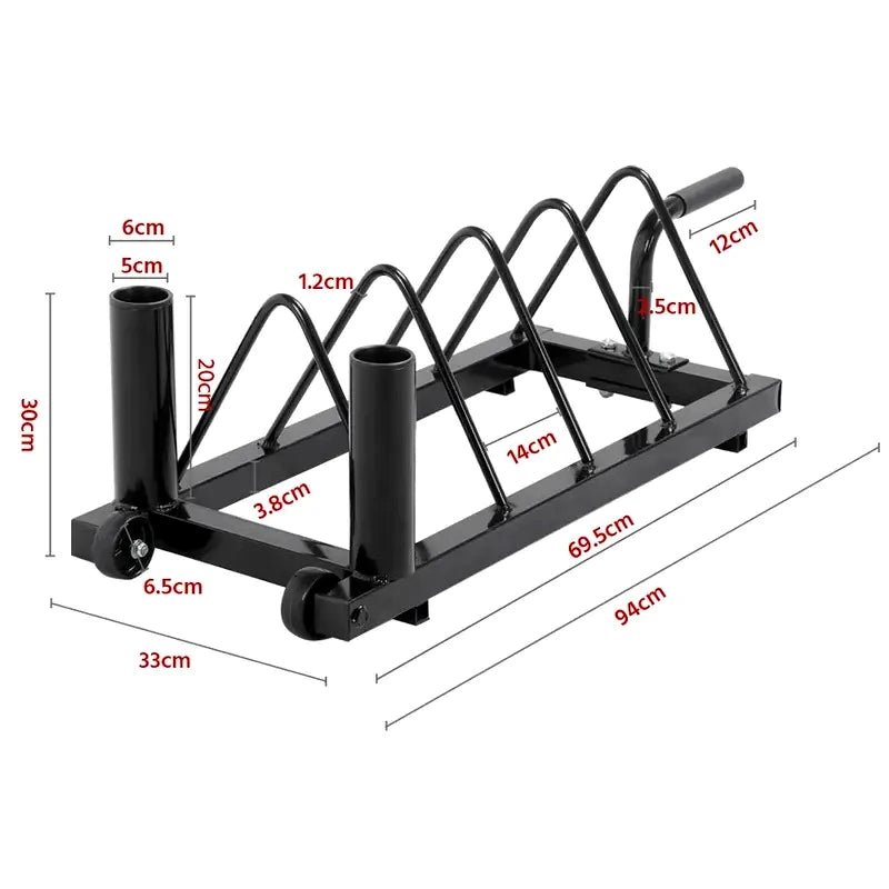 Weight Plate & Barbell Toaster Rack - Compact - BlackBear Fitness