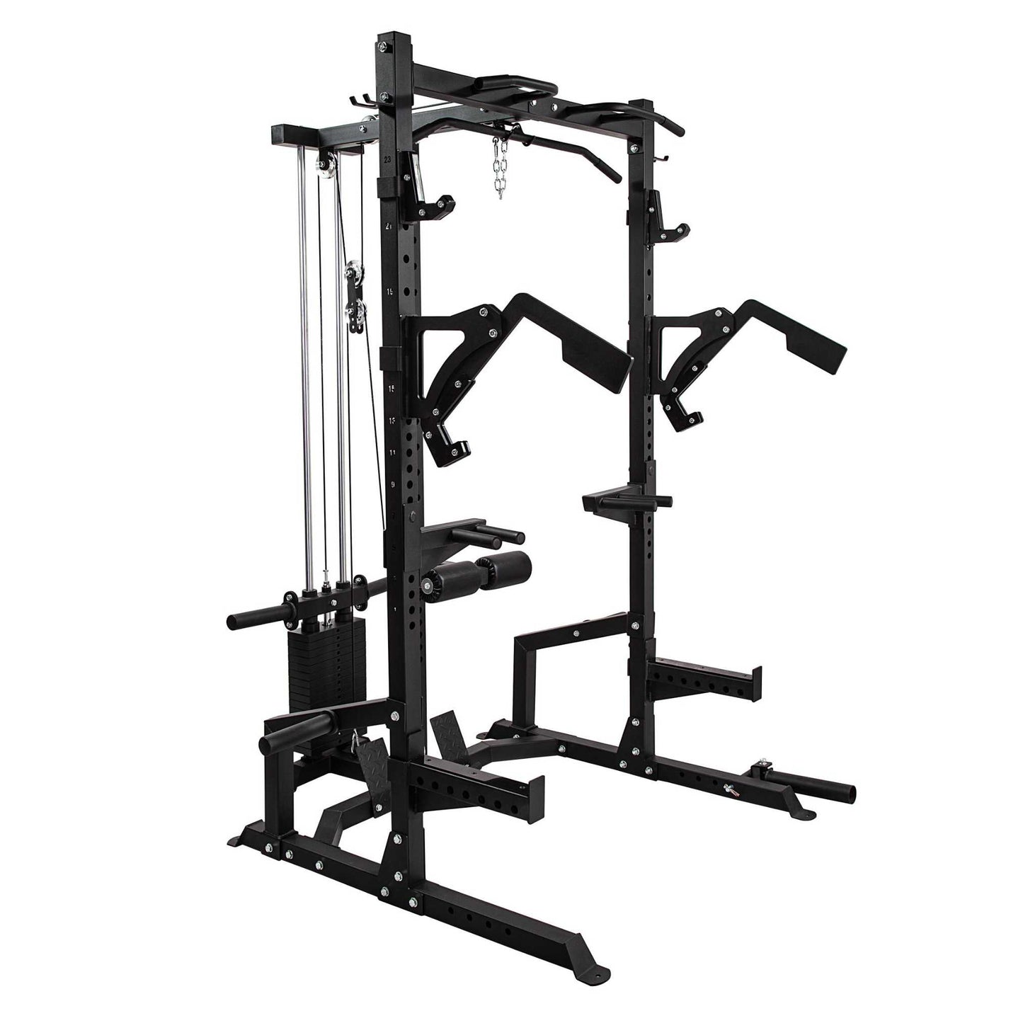 Half Rack with Pin Loaded Pulley System