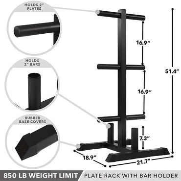 Olympic Weight Tree & Barbell Storage - BlackBear Fitness