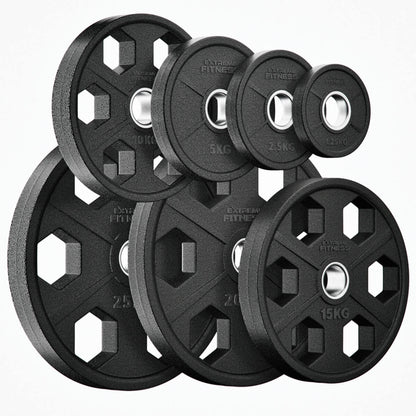 6 Shooter Revolver Olympic Rubber Plates - BlackBear Fitness