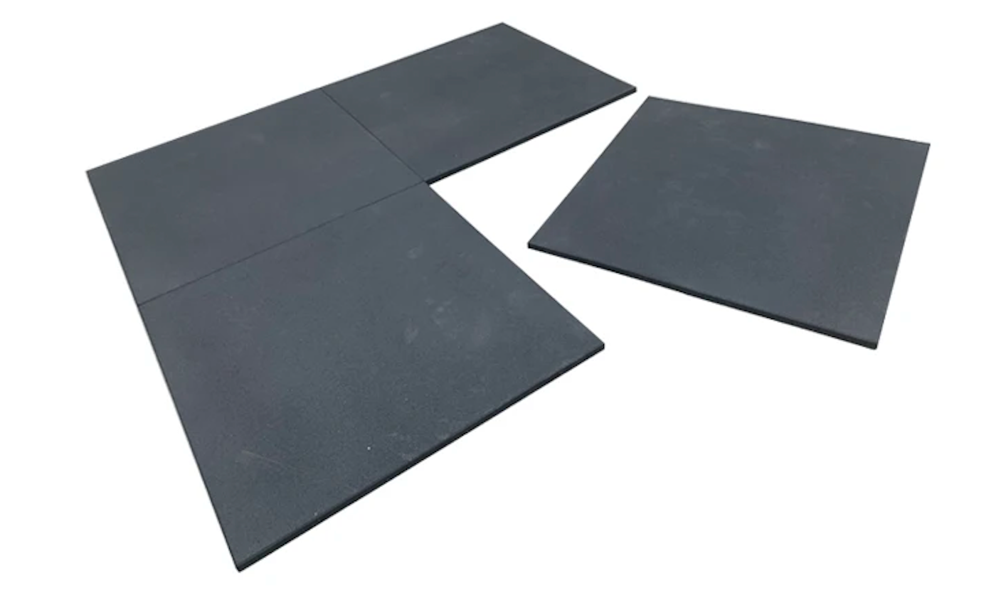 1m x 1m 10mm Black Gym Flooring