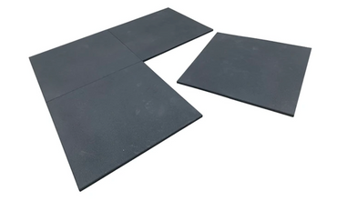 1m x 1m 10mm Black Gym Flooring