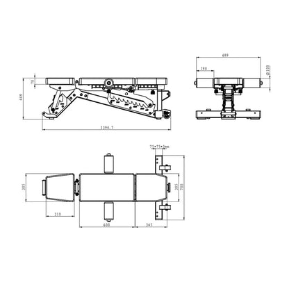 Versa Commercial Bench | Plate-Loaded Attachments - BlackBear Fitness
