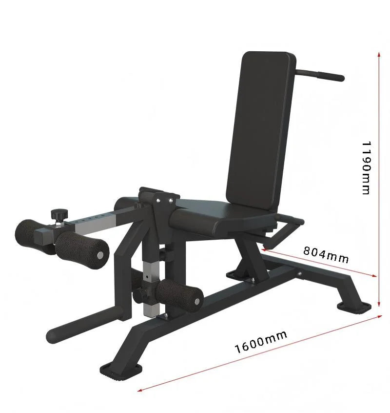 Leg Extension & Curl Machine Front Loading Dimensions 1600 x 804 x 1190mm - BlackBear Fitness